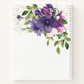 Blue Violet Wild Rose Brautparty Gästebuch Notizblock (Rückseite)