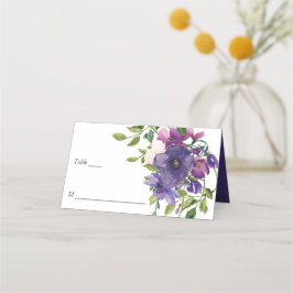 Blue Violet Wild Rose Hochzeit Platzkarte