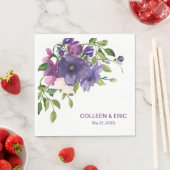 Blue Violet Wild Rose Hochzeit Serviette (Beispiel)