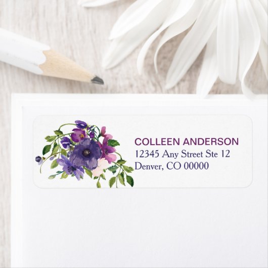 Blue Violet Wilde Rose Rücksendeadresse (Insitu)