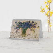 Blue Violets Fan Friend Karte (Gelbe Blume)