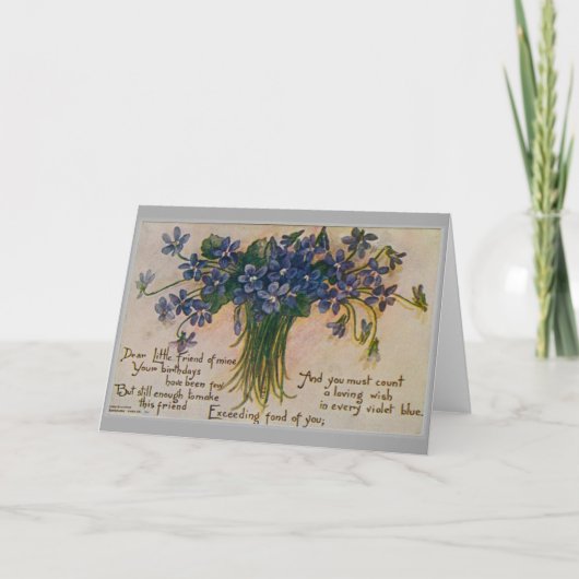 Blue Violets Fan Friend Karte (Vorderseite)