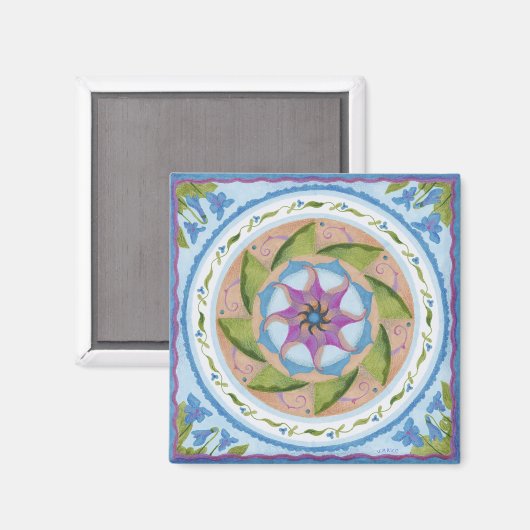 Blue Violets Kühlschrank Magnet (Vorderseite/Rückseite)