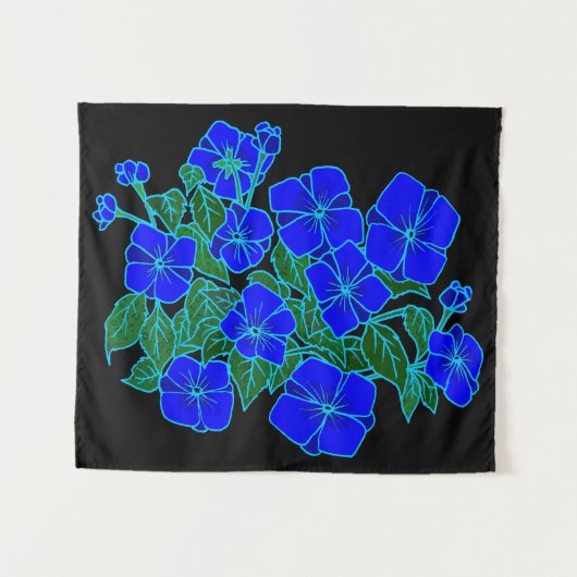 Blue Violets Small Wandteppich (Vorderseite (Horizontal))