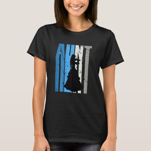 Blue Violin Aunt Violinist Plays The Violin Musica T-Shirt (Vorderseite)