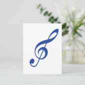 Blue Violin-Taste Postkarte (Stehend Vorderseite)