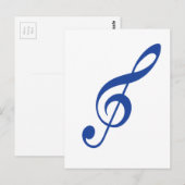 Blue Violin-Taste Postkarte (Vorne/Hinten)