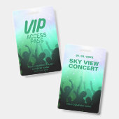 Blue VIP All Access Concept Abzeichen Ausweis (Vorder- & Rückseite)