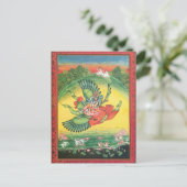 Blue Vishnu - Garuda Hindu Gottes Karte (Stehend Vorderseite)