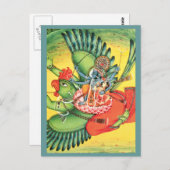 Blue Vishnu Hindu God Art Card Postkarte (Vorne/Hinten)