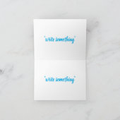 Blue Vivid Happy Birthday Grußkarte Karte (Innenseite)