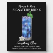 Blue Vodka Drink ・ PERSONALISIERTES Signature Drin Fotoplatte (Vorderseite)