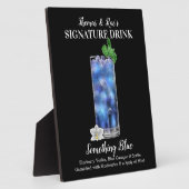Blue Vodka Drink ・ PERSONALISIERTES Signature Drin Fotoplatte (Seite)
