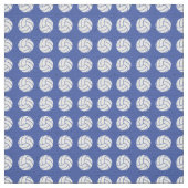 Blue Volleyball Holzfußboden Gemustert Stoff (Muster)