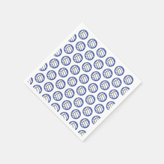 Blue Volleyball Party Serviette (Ecke)