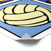 Blue Volleyball Poster (Ecke)