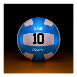 Blue Volleyball Sport Poster