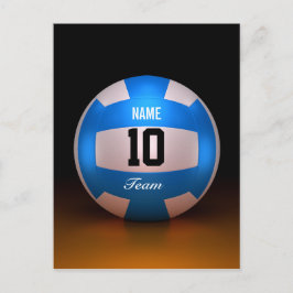 Blue Volleyball Sport Postkarte