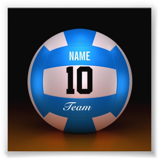 Blue Volleyball Team Fotodruck (Vorne)