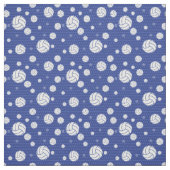 Blue Volleyball Zickzack Gemustert Stoff (Muster)