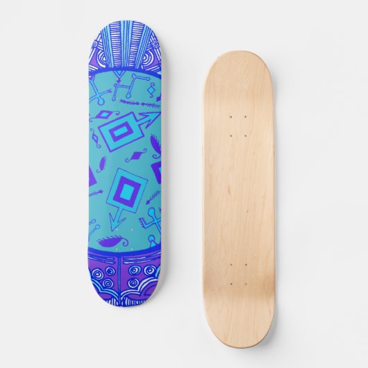 Blue Voodoo Skateboard (Vorderseite)
