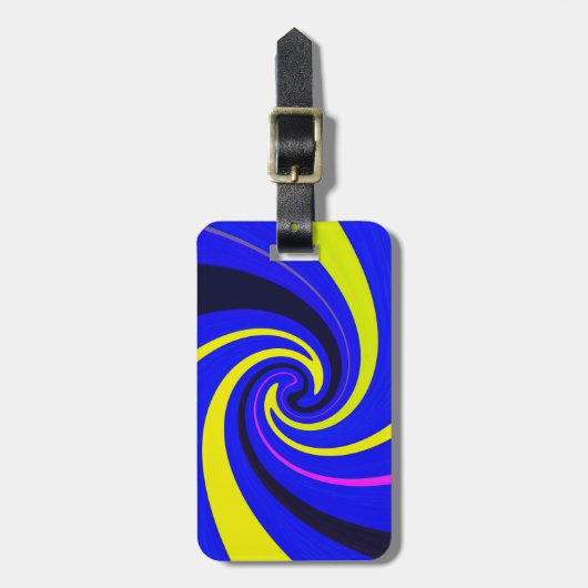 Blue-Vortex Gepäckanhänger (Vorderseite vertikal)
