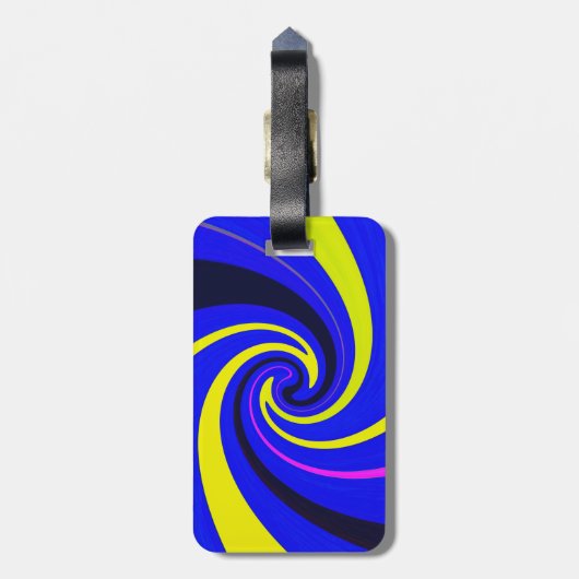 Blue-Vortex Gepäckanhänger (Rückseite vertikal)
