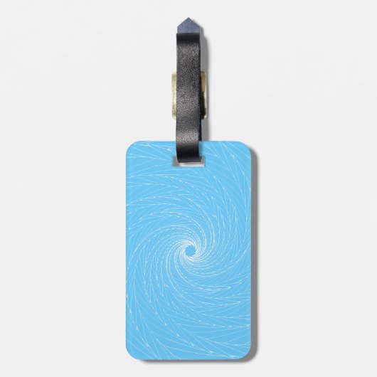 Blue Vortex Gepäckanhänger (Rückseite vertikal)