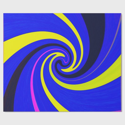 Blue-Vortex Geschenkpapier (Flach)