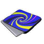 Blue-Vortex Laptopschutzhülle (Vorne Knopf)