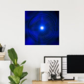 Blue Vortex Poster (Heimbüro)