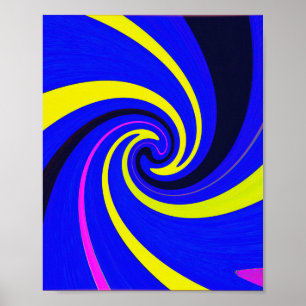 Blue-Vortex Poster