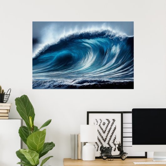 Blue Vortex Poster (Heimbüro)
