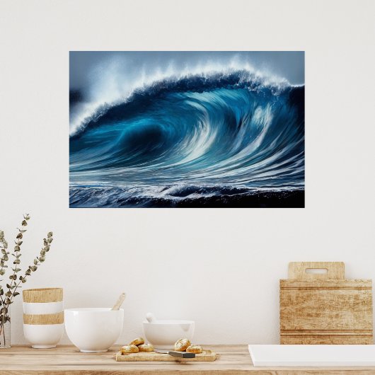 Blue Vortex Poster (Küche)