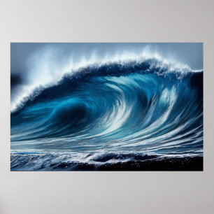 Blue Vortex Poster