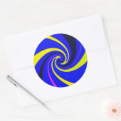 Blue-Vortex Runder Aufkleber (Umschlag)