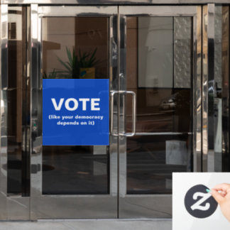 Blue Vote wie deine Demokratie hängt davon ab Fensteraufkleber