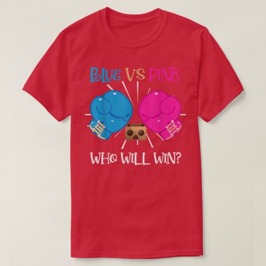 Blue vs Pink Boing Gender Reveal party Ideal T-Shirt (Design vorne)