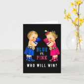 Blue Vs Pink Boxing Babys Geschlecht Party s Karte (Gelbe Blume)