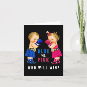 Blue Vs Pink Boxing Babys Geschlecht Party s Karte