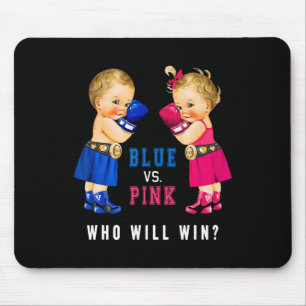 Blue Vs Pink Boxing Babys Geschlecht Party s Mousepad