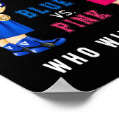 Blue Vs Pink Boxing Babys Geschlecht Party s Poster (Ecke)