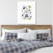 Blue W. Morris Muster Stretched Canvas Print Leinwanddruck (Insitu (Schlafzimmer))