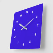 Blue Wall Clock oder wählen Sie Ihre Lieblingsfarb Quadratische Wanduhr (Winkel)