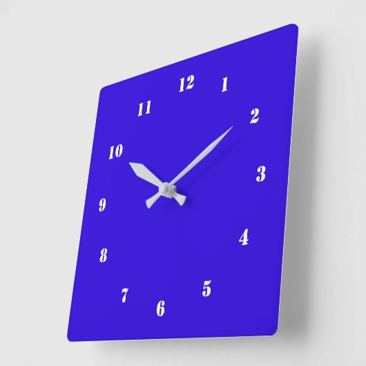 Blue Wall Clock oder wählen Sie Ihre Lieblingsfarb Quadratische Wanduhr (Winkel)