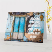 Blue Wand und Tür neue Zuhause-Gratulations-Karte Karte (Gelbe Blume)