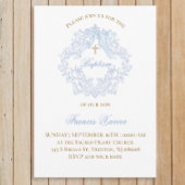 Blue Wappen Baby Boy Taufe Einladung