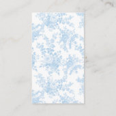 Blue Wappen Bunny Baby Boy Dusche Windelwanne Wind Begleitkarte (Rückseite)