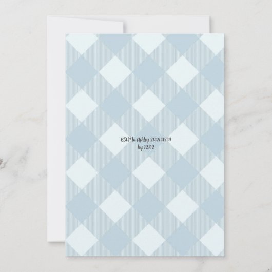 Blue Wappen Sailor Junge Erste Heilige Kommune Einladung (Rückseite)