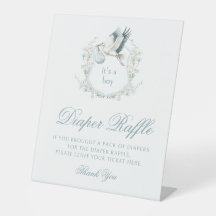 Blue Wappen Stork Boho Babydusche Windelwindeln